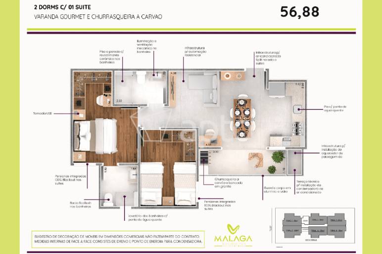 Planta do Malaga Residencial Park