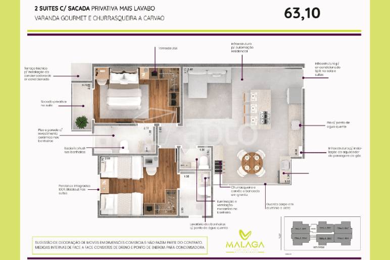 Planta do Malaga Residencial Park
