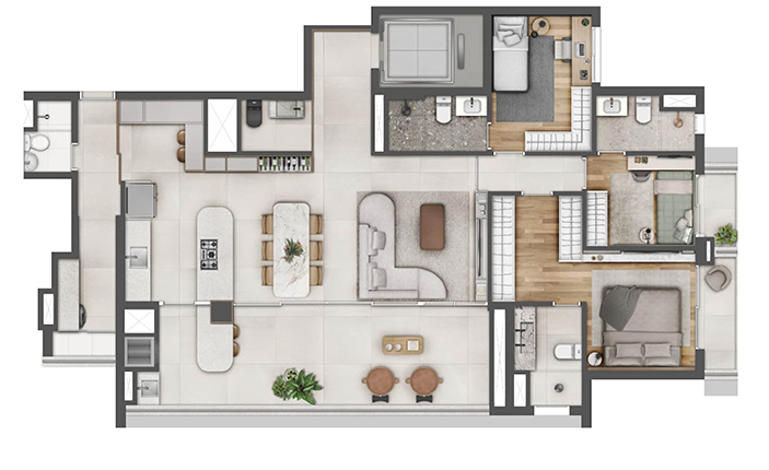 Marquise Vila Mariana: 3 dorm 146m² opção