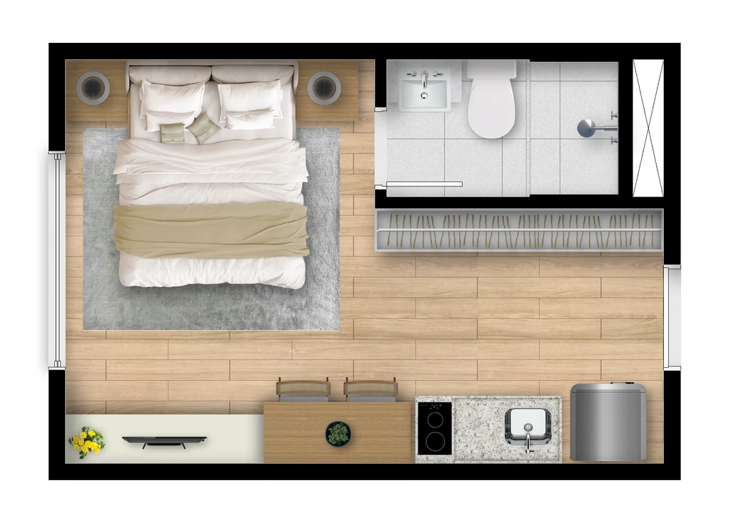 Maskan Ipiranga: 1 dorm 18m² studio