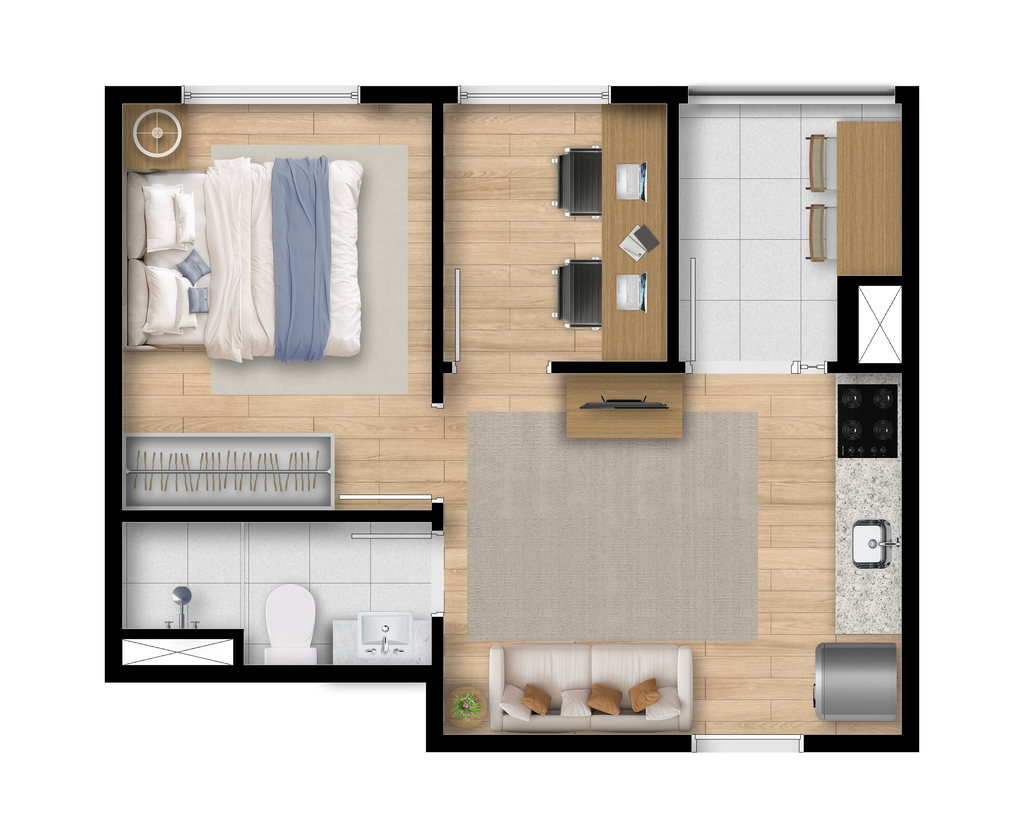 Maskan Ipiranga: 1 dorm 31m²