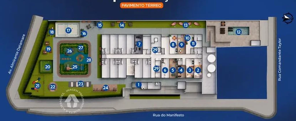 Metrocasa Clube Ipiranga: Pavimento térreo
