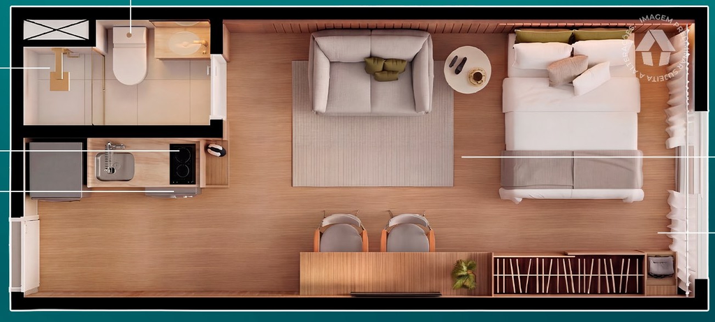 Metrocasa Prime Alto do Ipiranga: 1 dorm 25m² studio