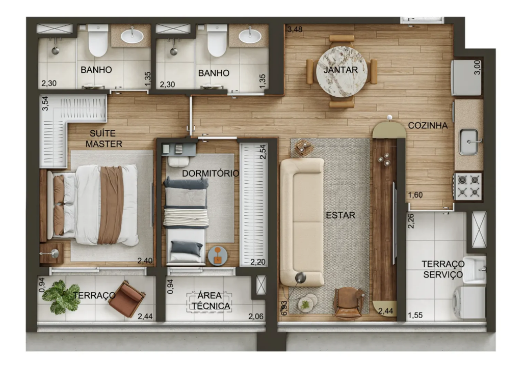 Metropolitan by Lindenberg: 2 dorm 59m²