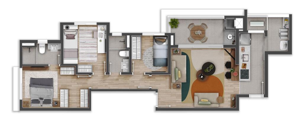 Mirart Vila Mariana: 3 dorm 81m²