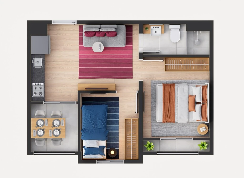 Mix Ipiranga: 2 dorm 33m²