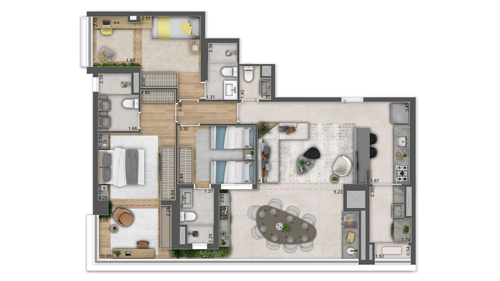ML Brooklyn: 3 dorm 118m²