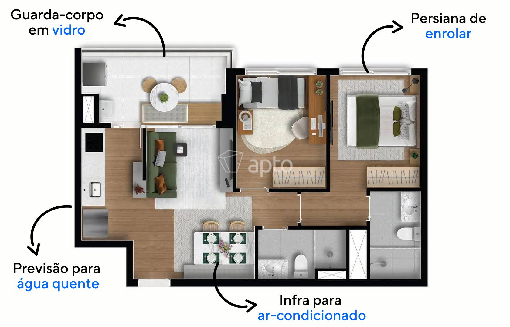 Planta do Modern Campo Belo
