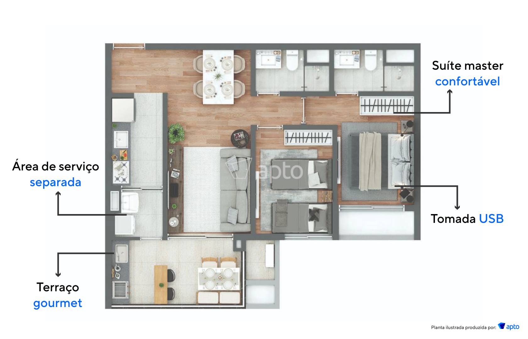Planta do Modern Vila Clementino