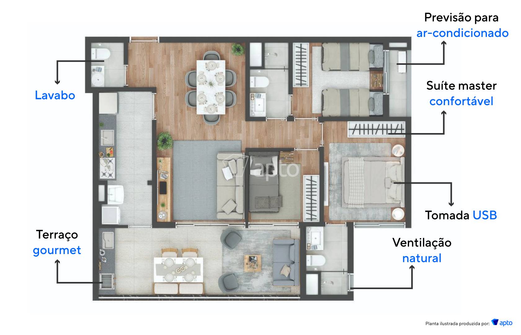 Planta do Modern Vila Clementino