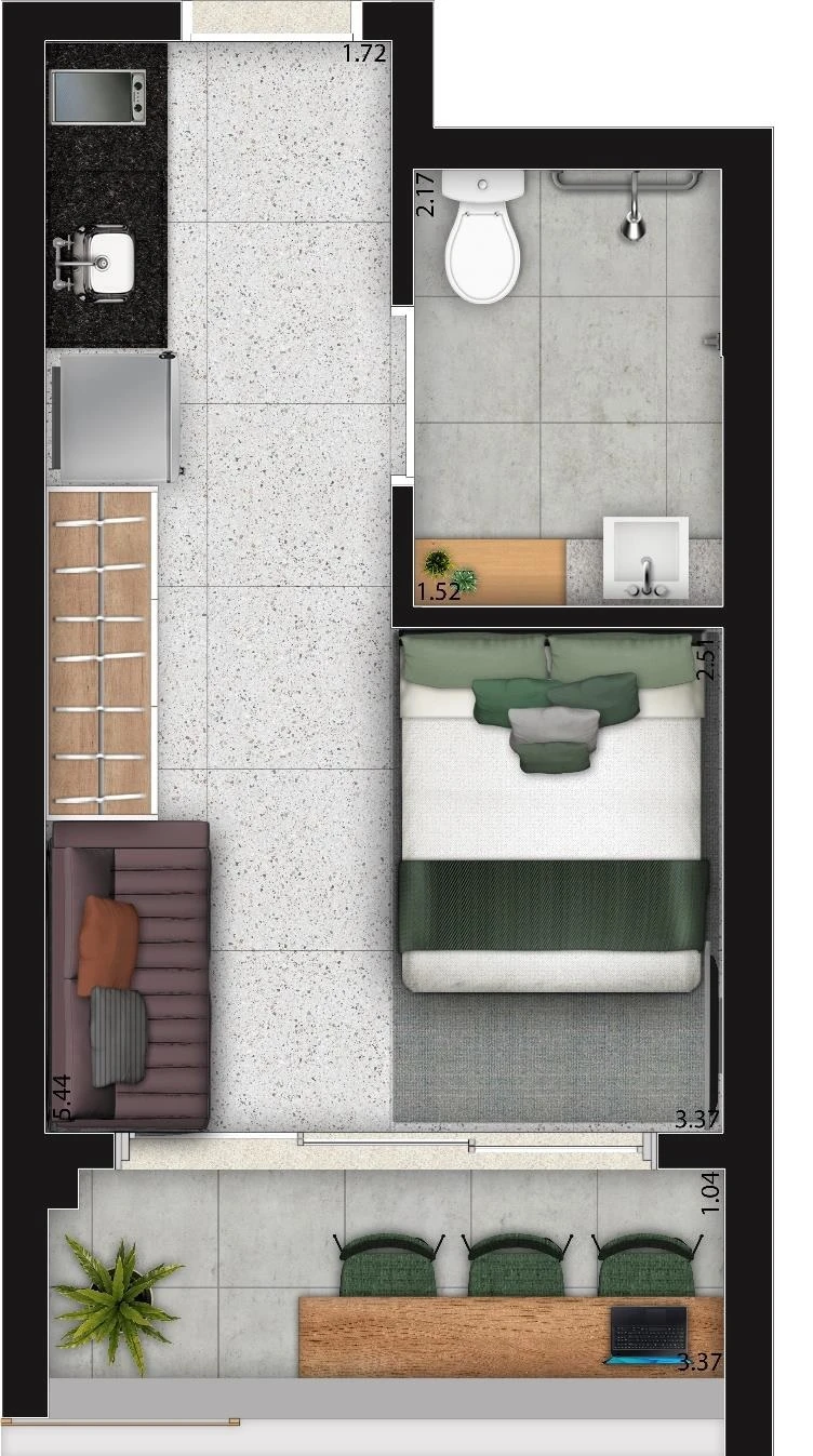 Moema Signature: 1 dorm 24 78m² loft
