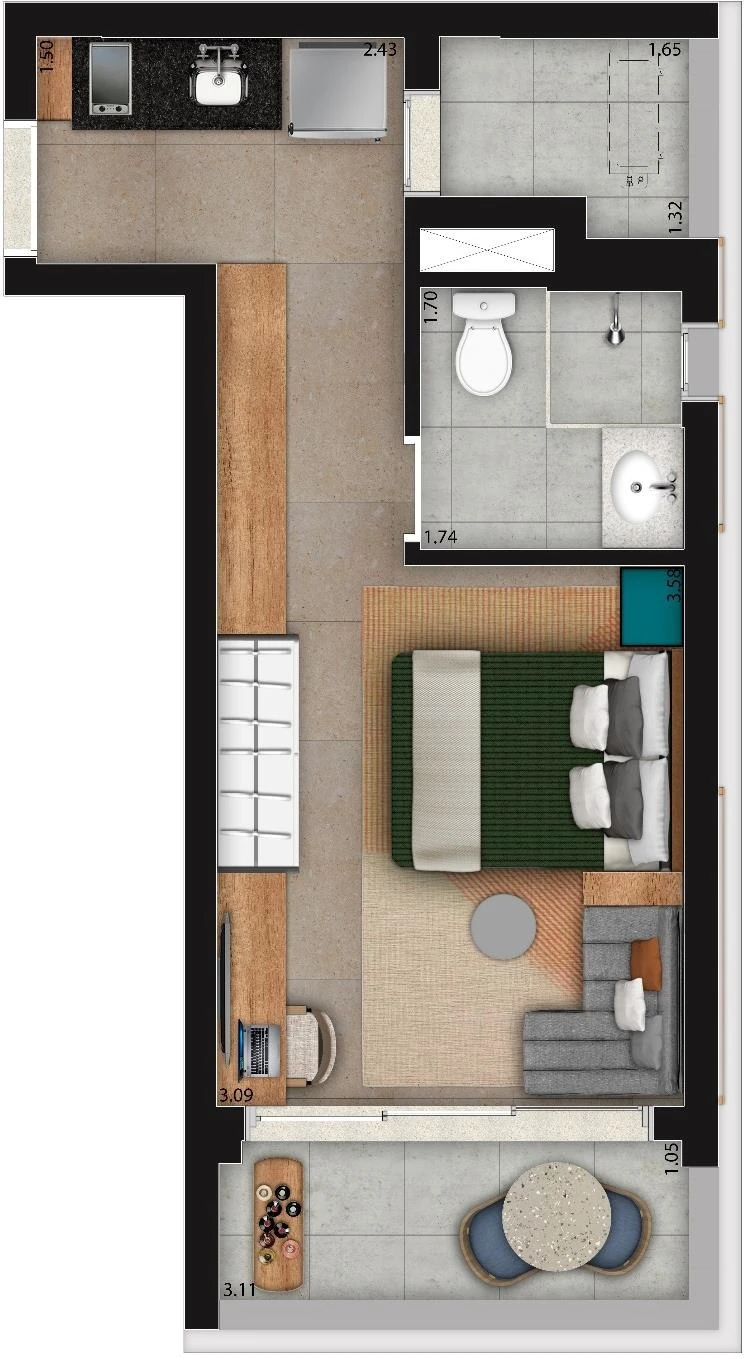 Moema Signature: 1 dorm 32 11m² loft