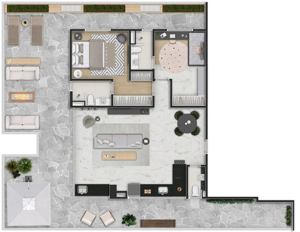 Moema Vida Nova: 2 dorm 165 02m² garden