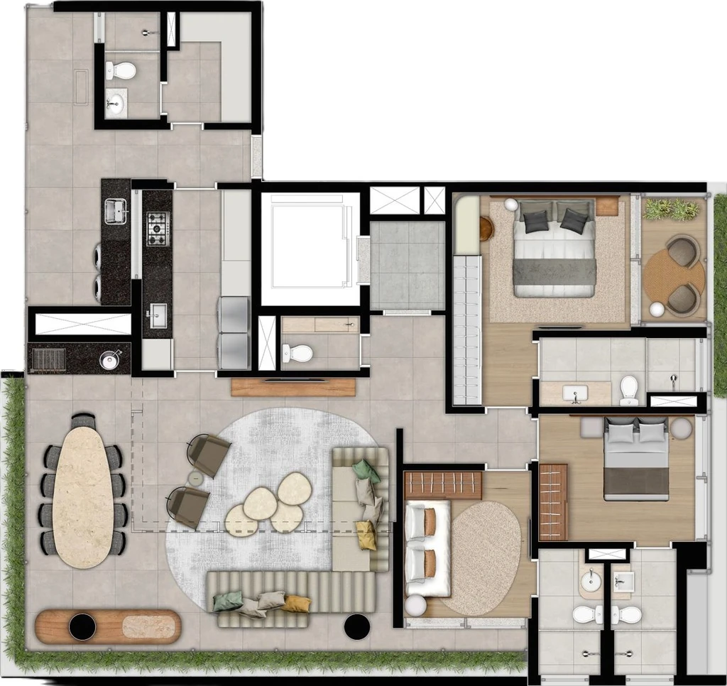 Moma Moema: 3 dorm 147m² opção