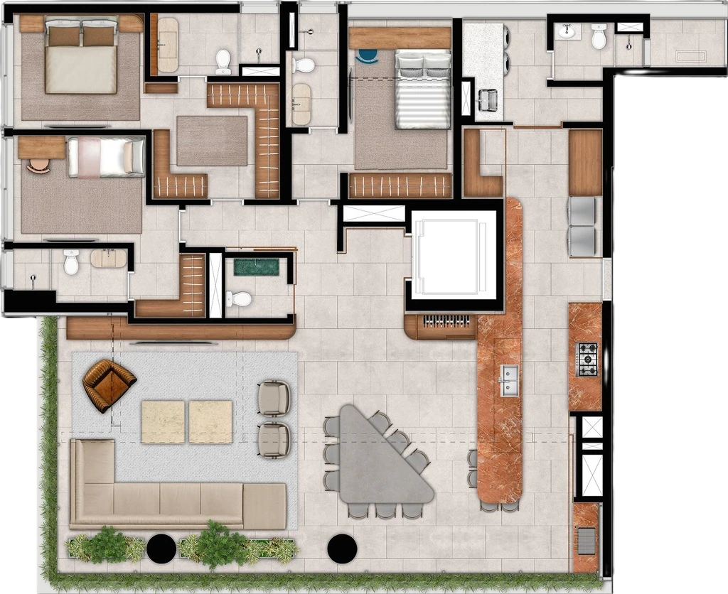Moma Moema: 3 dorm 194m² opção