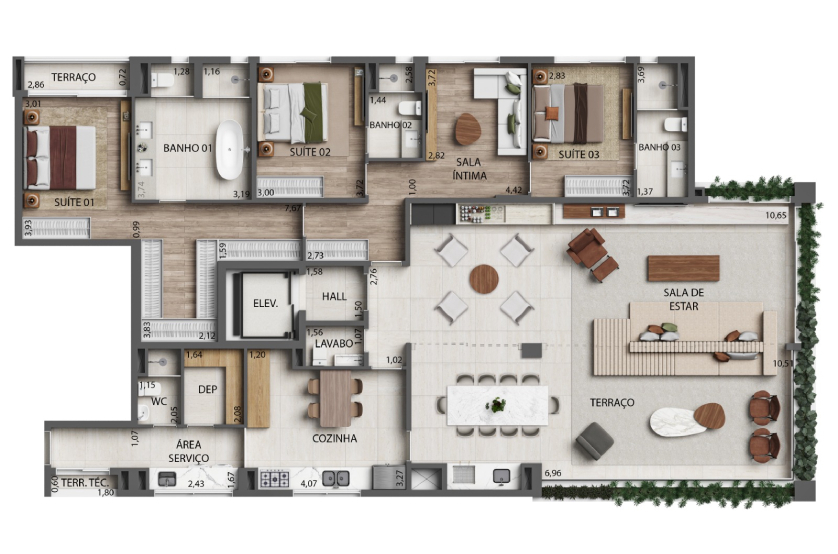 Monã The Grand Lodge: 3 dorm 241m² opção 3