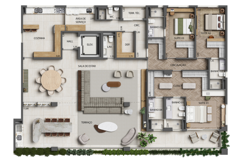 Monã The Grand Lodge: 3 dorm 284m² opção