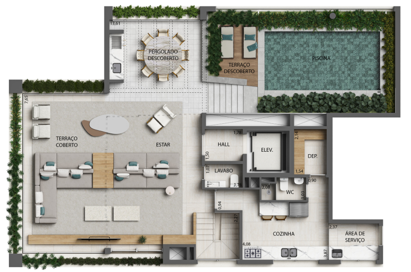 Monã The Grand Lodge: 3 dorm 380m² cobertura duplex superior
