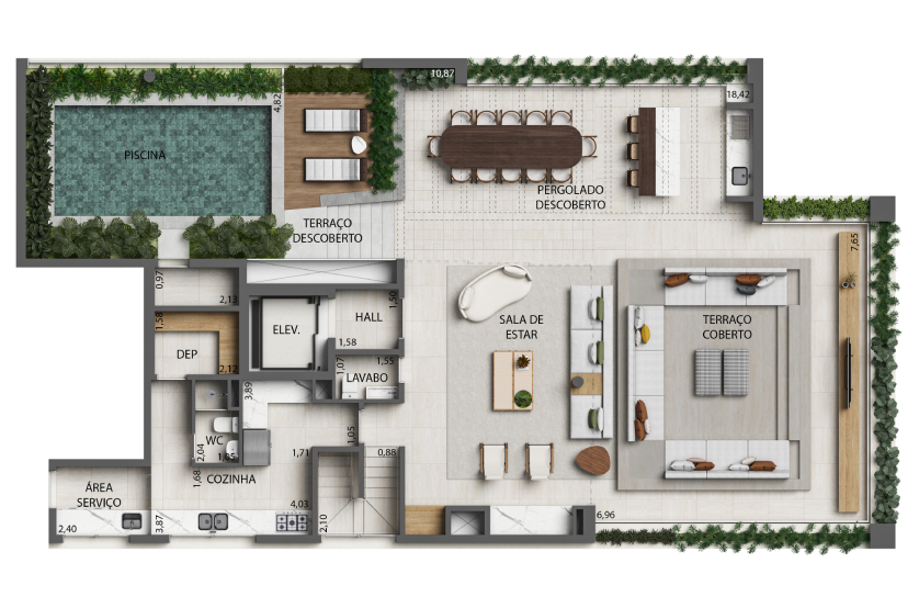 Monã The Grand Lodge: 4 dorm 475m² cobertura duplex superior