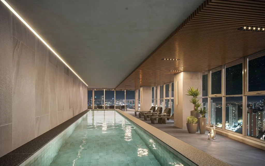 Monogram Moema: Piscina coberta