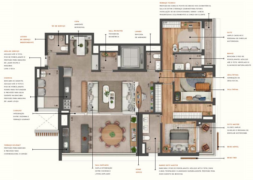 Most Moema Home: 2 dorm 147m² opção