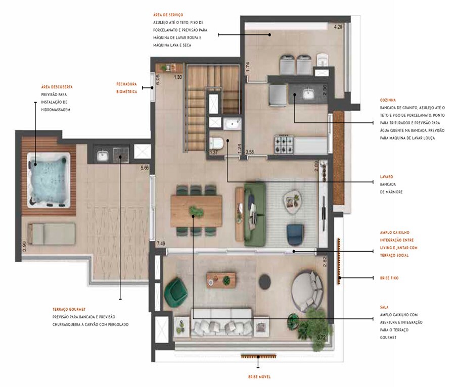 Most Moema Home: 3 dorm 185m² cobertura duplex superior