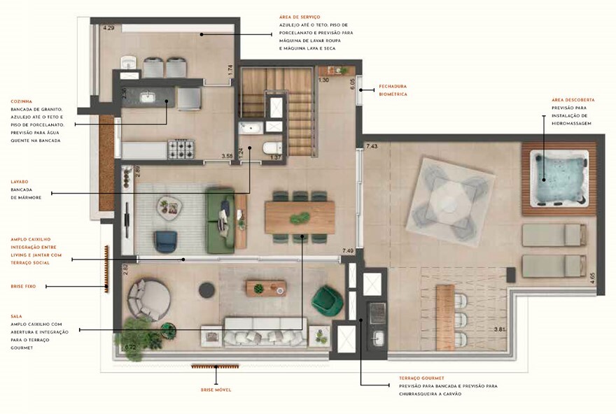Most Moema Home: 3 dorm 205m² cobertura duplex superior