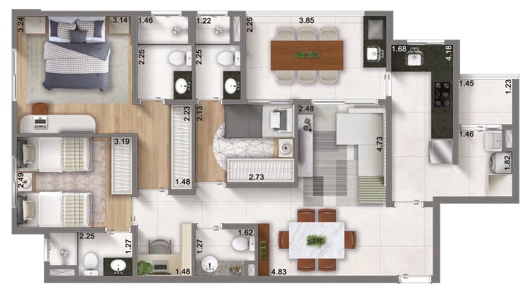 Motiró Barcelona: 3 dorm 94m²