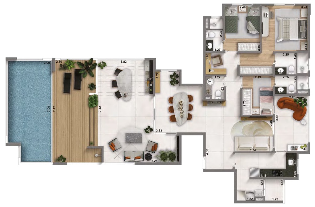 Motiró Barcelona: 3 dorm 190m² penthouse