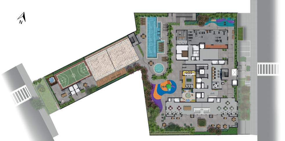 Motiró Parque Central: Implantação