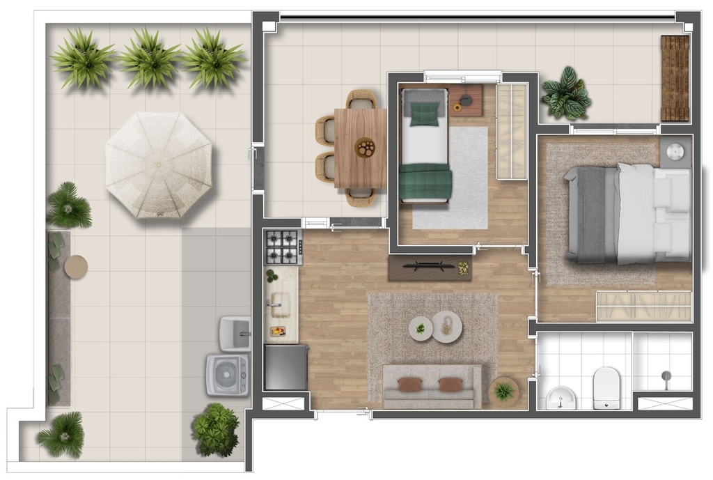 Mundo Apto Brooklin: 2 dorm 67m² penthouse