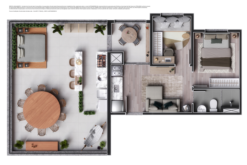 Mundo Apto Campo Belo: 2 dorm penthouse
