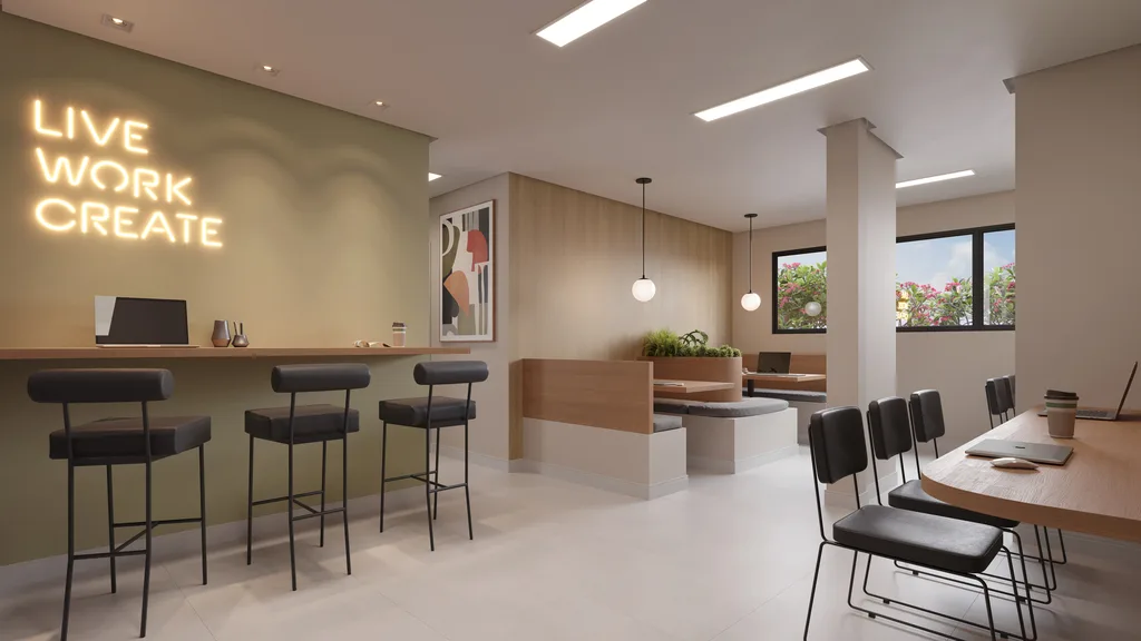 Mundo Apto Elevato Bosque da Saúde: Coworking