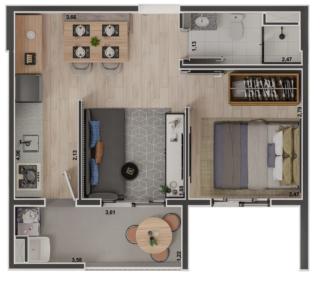 My Life Vergueiro: 1 dorm 32m²