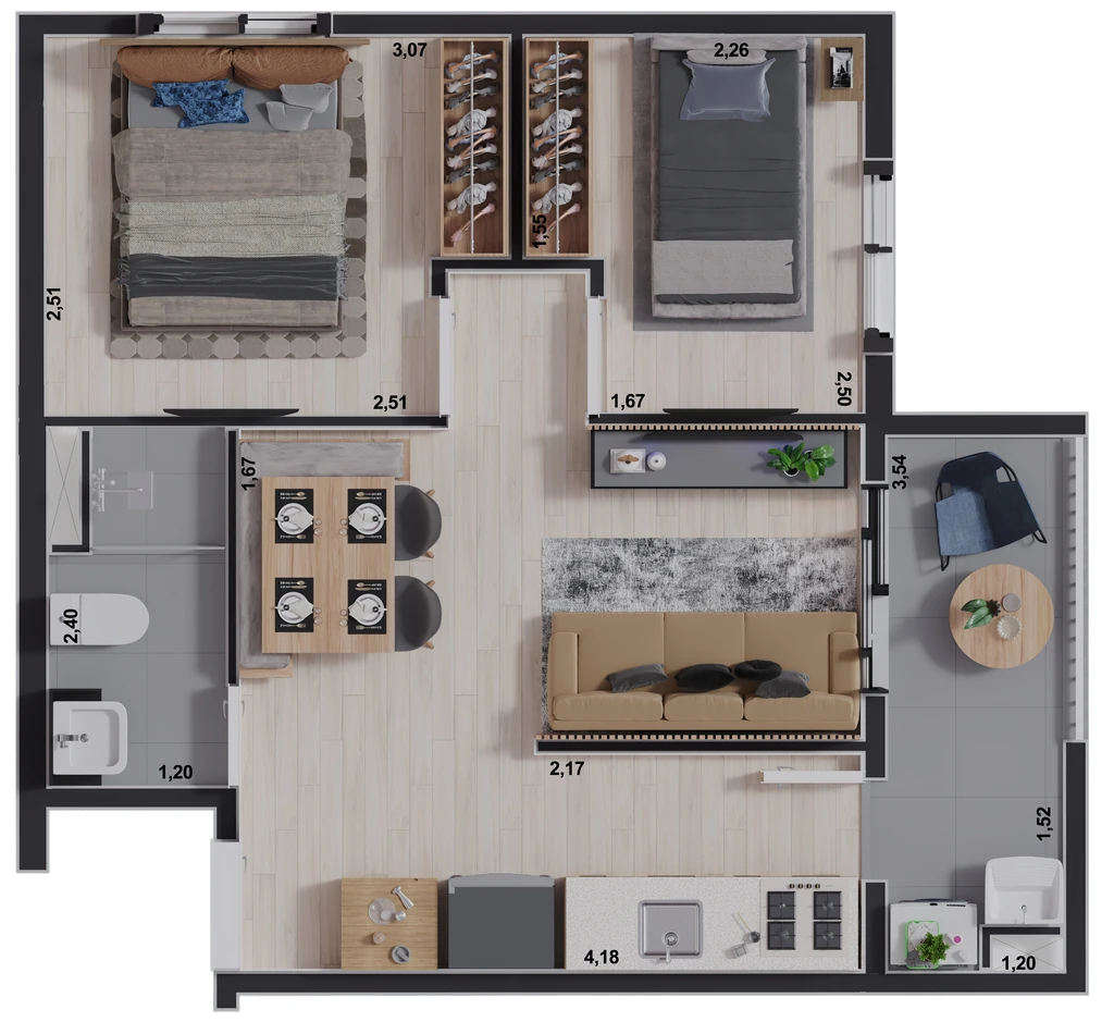 My Life Vergueiro: 2 dorm 40m²