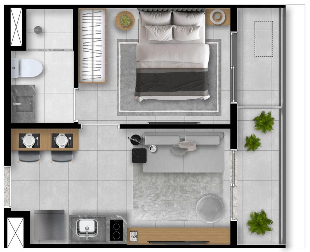 My One Vila Clementino: 1 dorm 29m²
