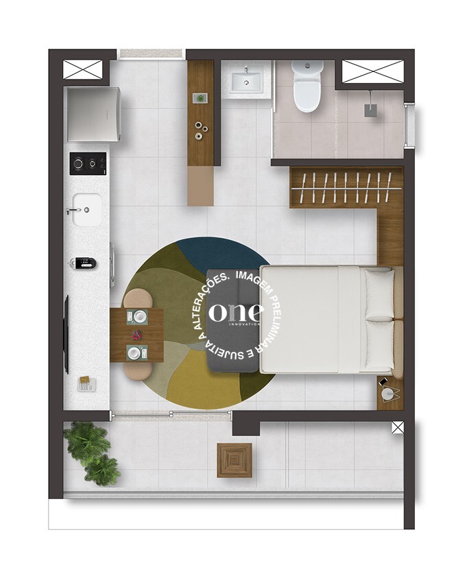 Nex One Balthazar: 1 dorm 26m² studio