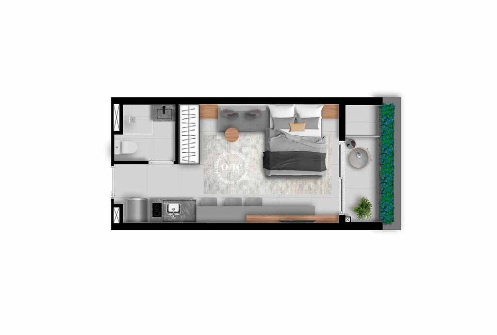 Nex One Jurupis: 1 dorm 28m² studio