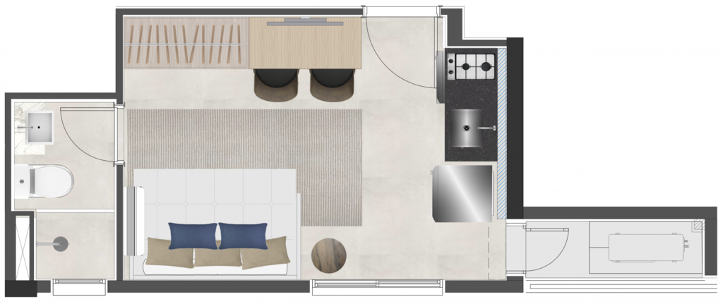 Next Paulista: 1 dorm 18m² studio