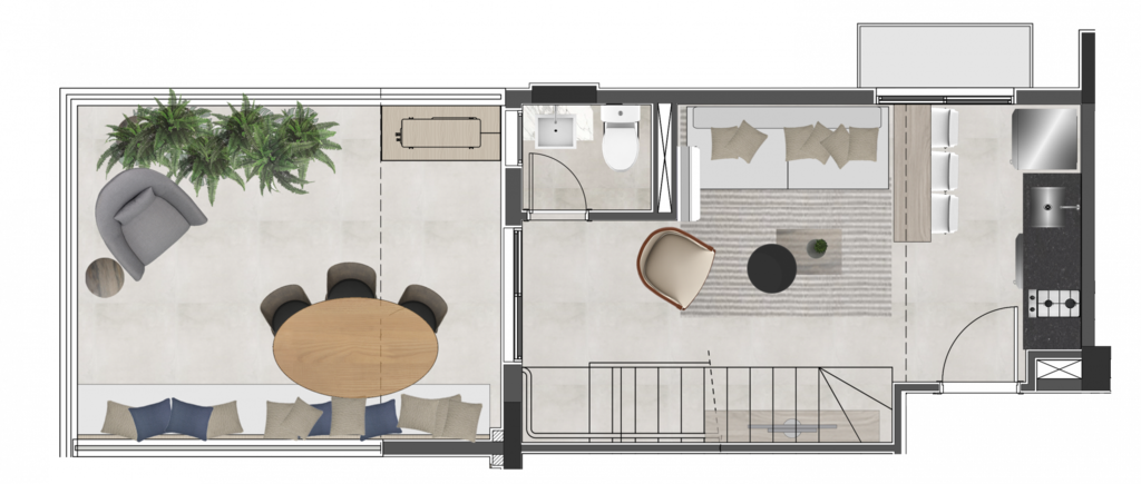 Next Paulista: 1 dorm 62m² duplex inferior