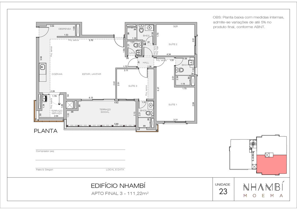 Planta do Nhambi Moema