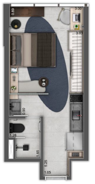 Nine 3134: 1 dorm 22m² studio