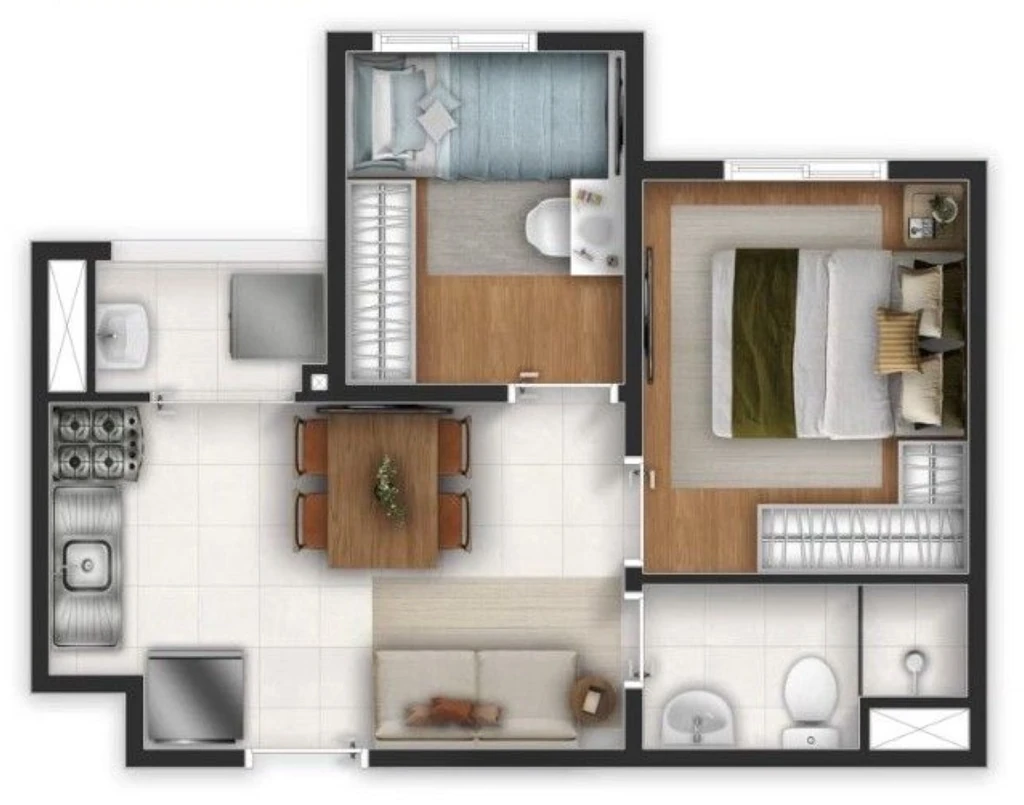 Novvo Estação Largo Treze: 2 dorm 31m²