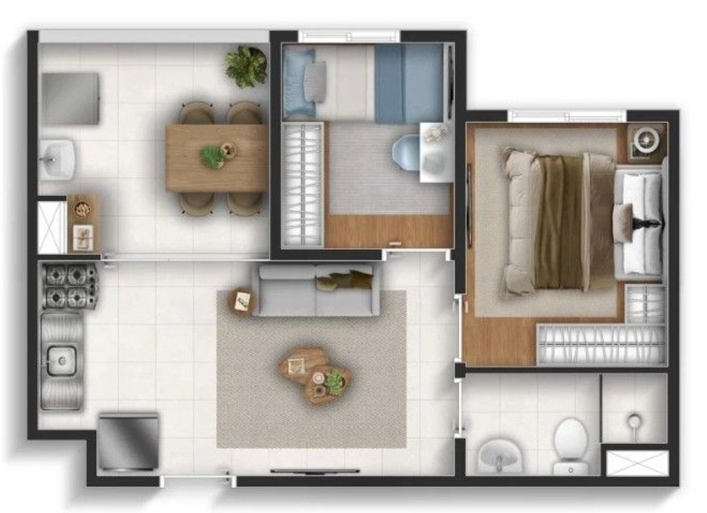 Novvo Estação Largo Treze: 2 dorm 38m²