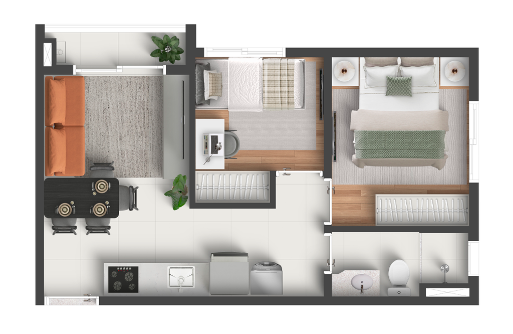 Nurban Praça da Árvore: 2 dorm 33m²