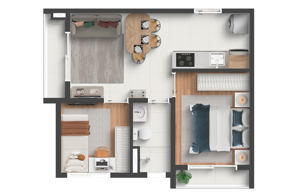 Nurban Praça da Árvore: 2 dorm 36m²