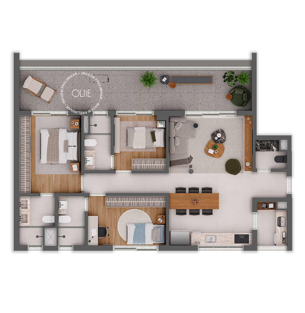 Oliie 117: 3 dorm 119m²