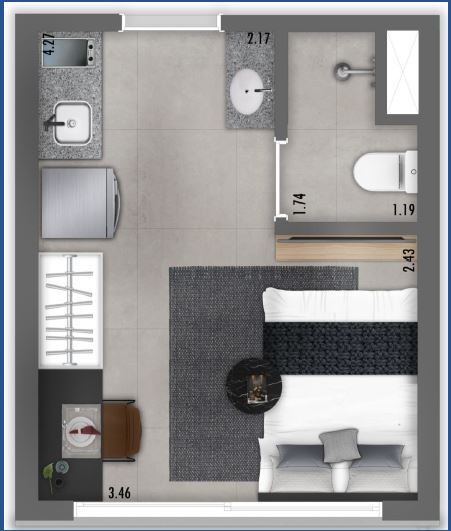 ON Cardoso de Melo: 1 dorm 16 39m² studio