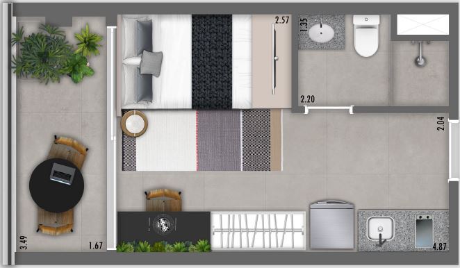 ON Cardoso de Melo: 1 dorm 24 05m² studio