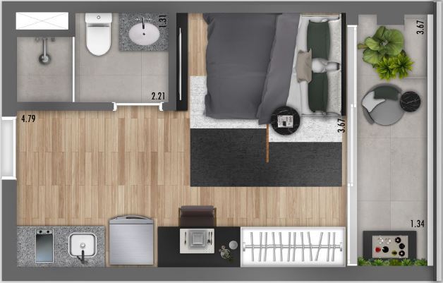 ON Cardoso de Melo: 1 dorm 24 05m²